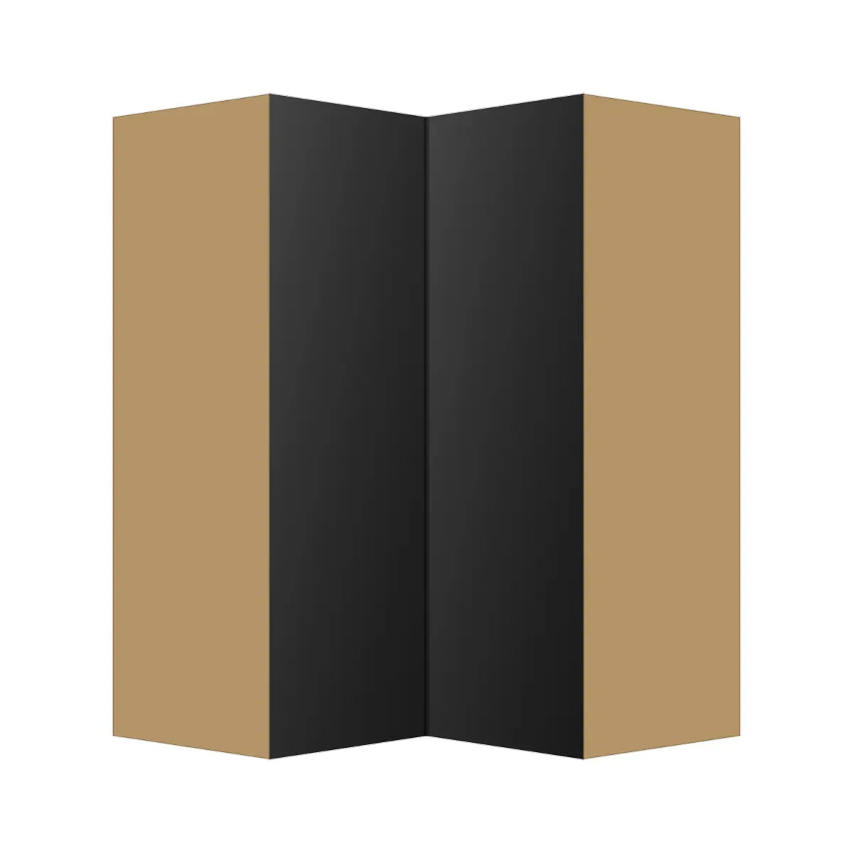 Contemporary easy reach corner wall cabinet, Matte Black door, P-Box (Prestige)