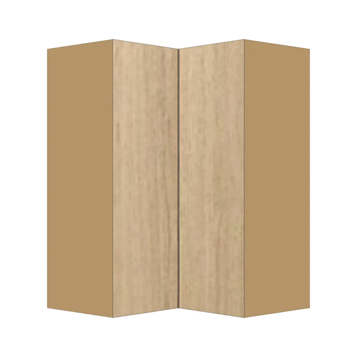 Contemporary easy reach corner wall cabinet, Modern Oak door, P-Box (Prestige)