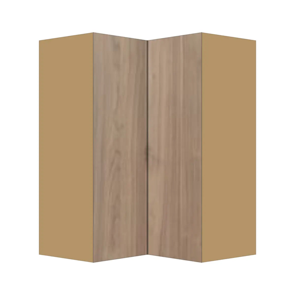 Contemporary easy reach corner wall cabinet, Moonnut door, P-Box (Prestige)