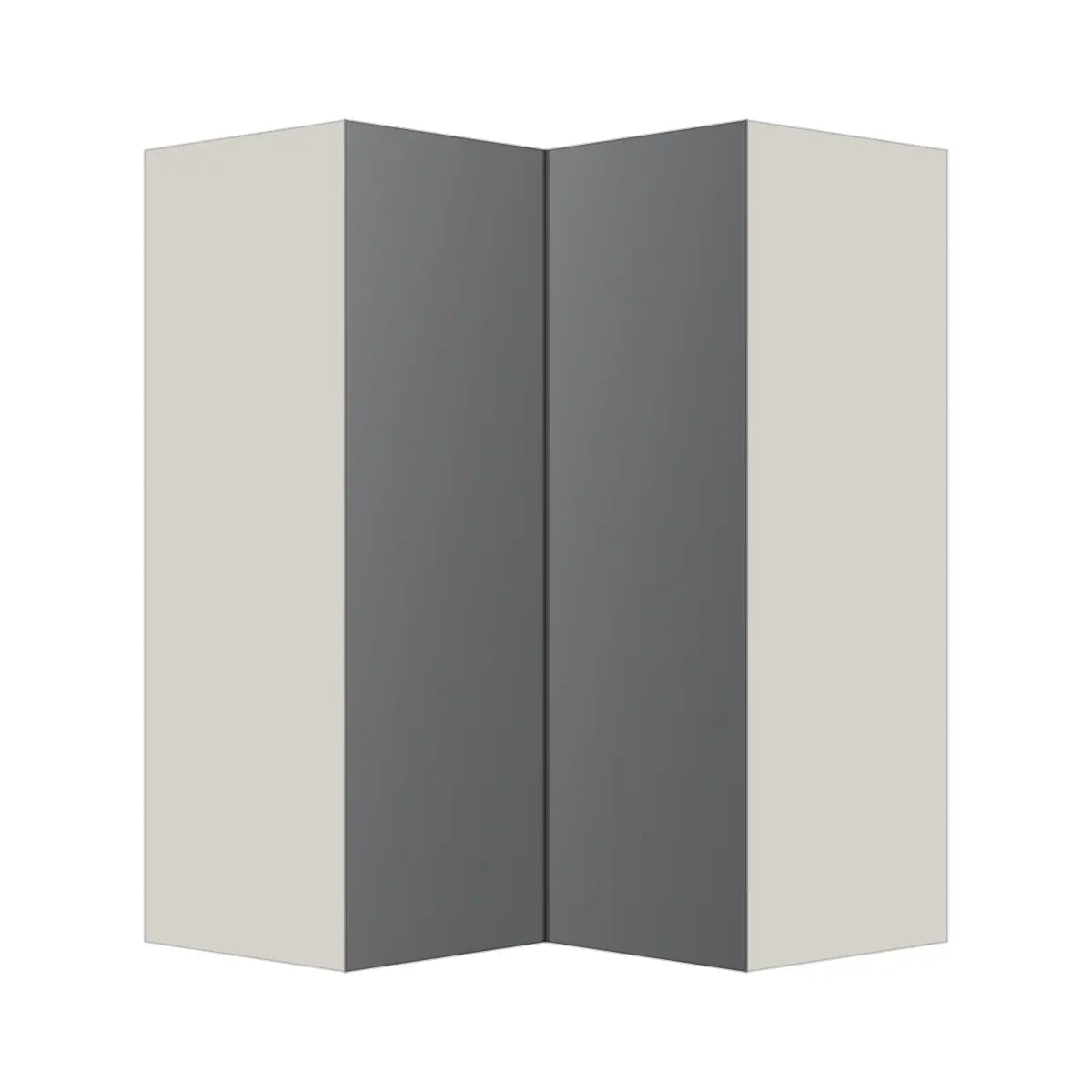 Contemporary easy reach corner wall cabinet, Prime Matte Grey door, L-Box (Luxury)