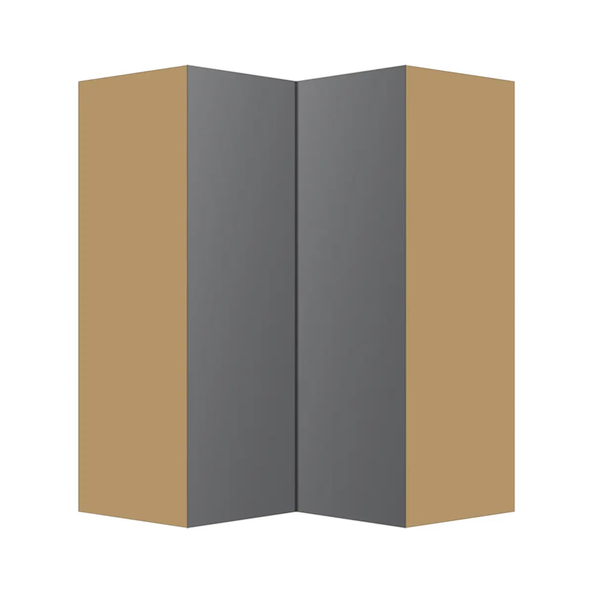 Contemporary easy reach corner wall cabinet, Prime Matte Grey door, P-Box (Prestige)