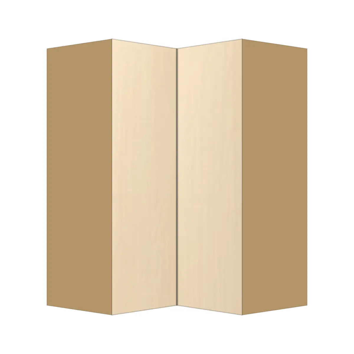 Contemporary easy reach corner wall cabinet, Riva Oak door, P-Box (Prestige)