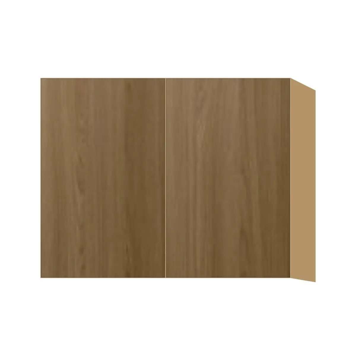 Contemporary 24" deep refrigerator wall cabinet, Barcelona Dark Oak door, P-Box (Prestige)