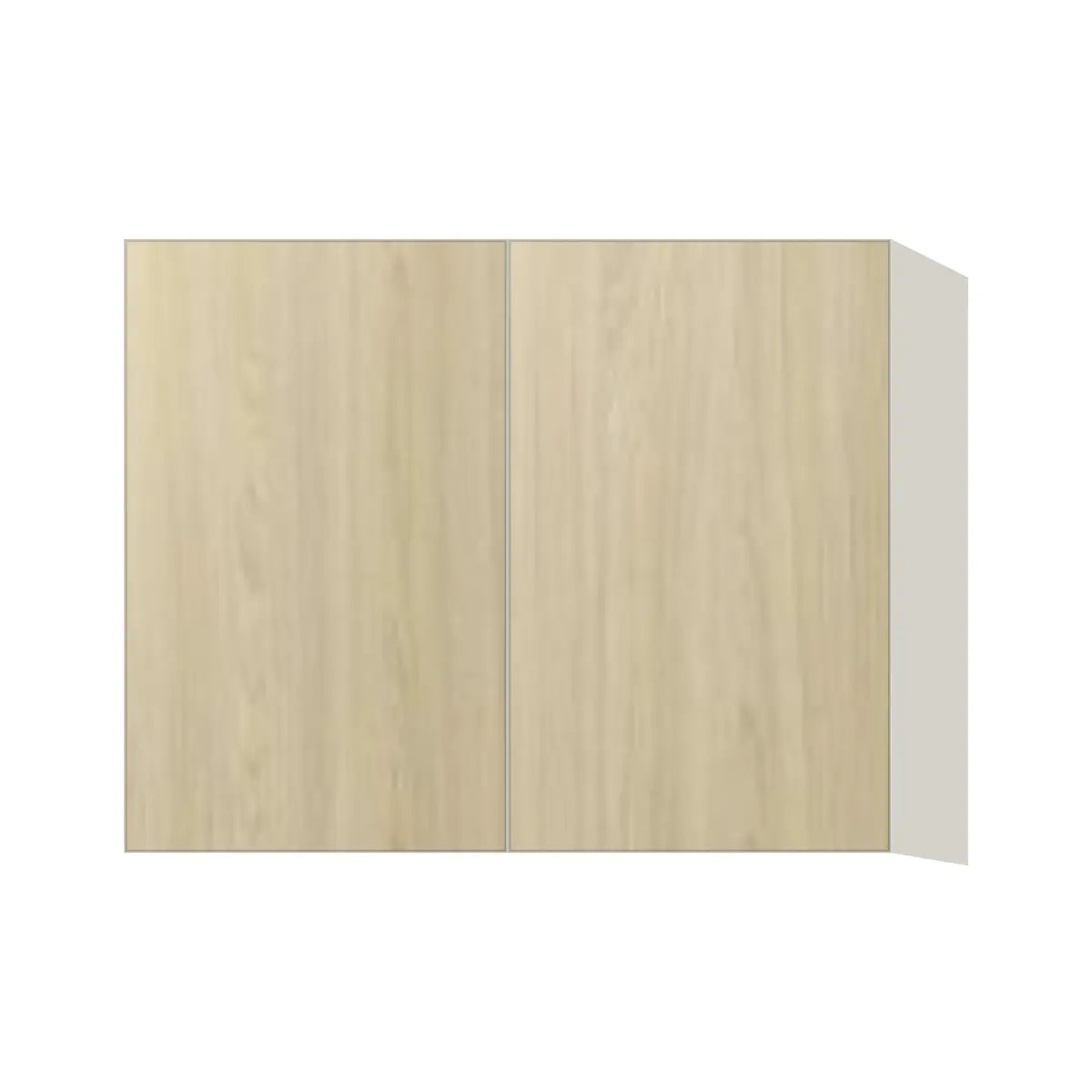 Contemporary 24" deep refrigerator wall cabinet, Barcelona Light Oak door, L-Box (Luxury)