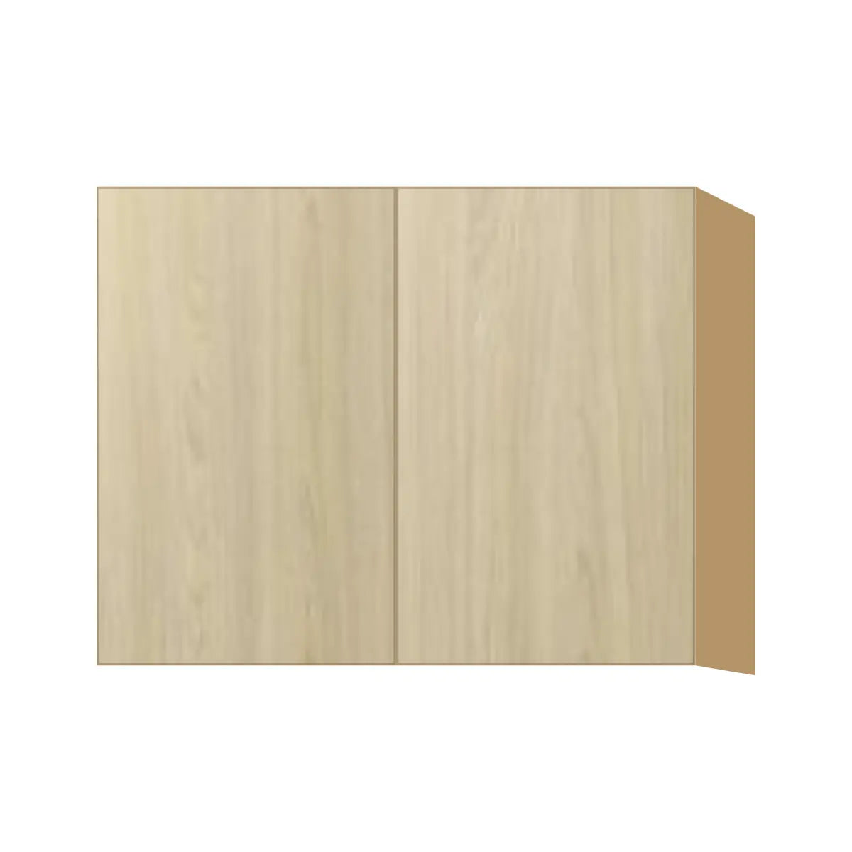 Contemporary 24" deep refrigerator wall cabinet, Barcelona Light Oak door, P-Box (Prestige)
