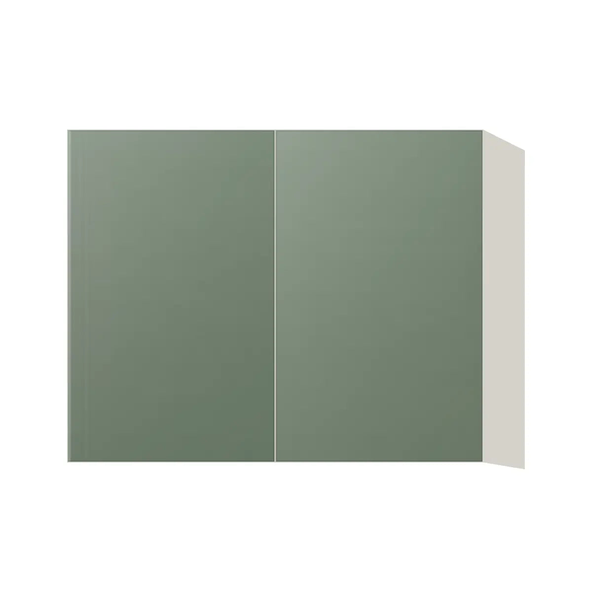 Contemporary 24" deep refrigerator wall cabinet, Bean Paste Green door, L-Box (Luxury)