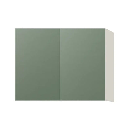 Contemporary 24" deep refrigerator wall cabinet, Bean Paste Green door, L-Box (Luxury)