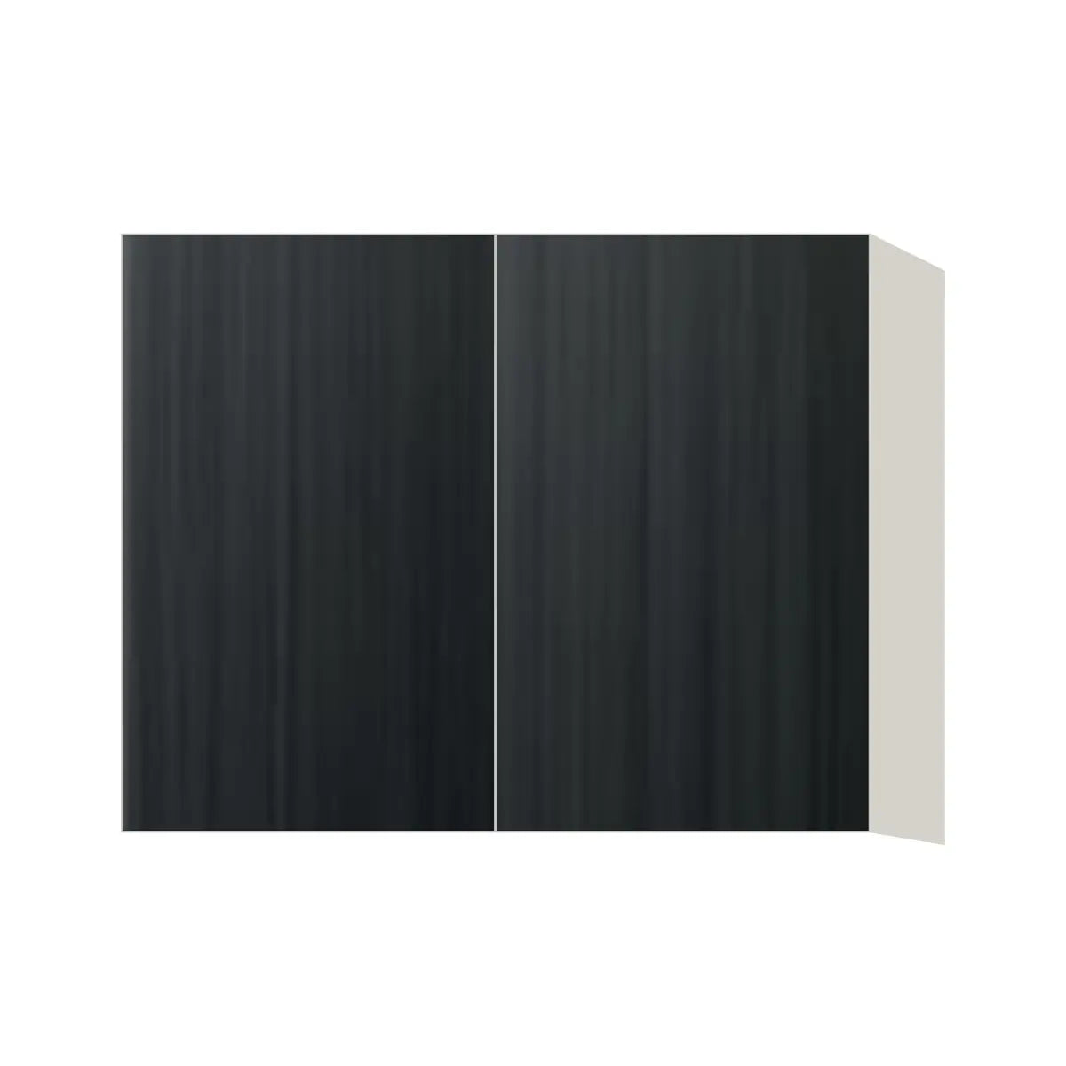 Contemporary 24" deep refrigerator wall cabinet, Black Grain door, L-Box (Luxury)