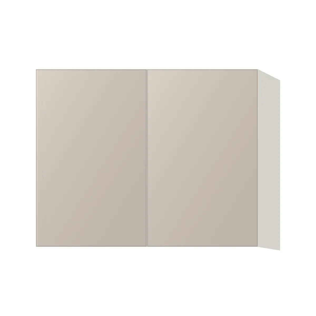 Contemporary 24" deep refrigerator wall cabinet, Cashmere Gray door, L-Box (Luxury)
