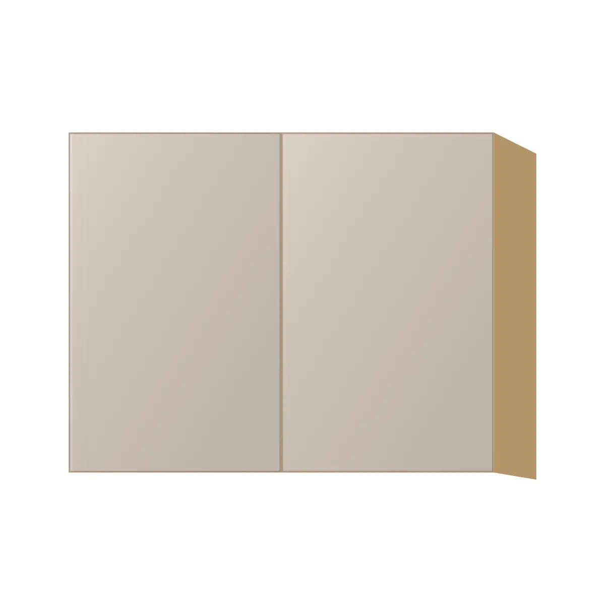 Contemporary 24" deep refrigerator wall cabinet, Cashmere Gray door, P-Box (Prestige)