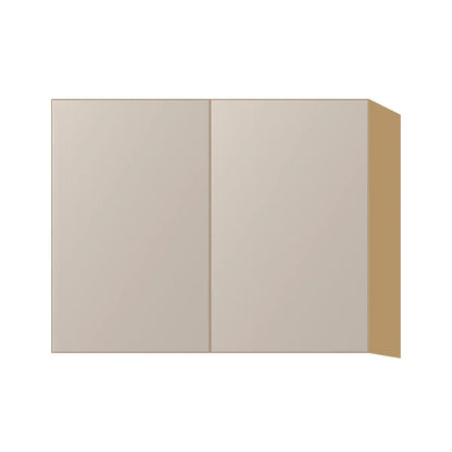 Contemporary 24" deep refrigerator wall cabinet, Cashmere Gray door, P-Box (Prestige)