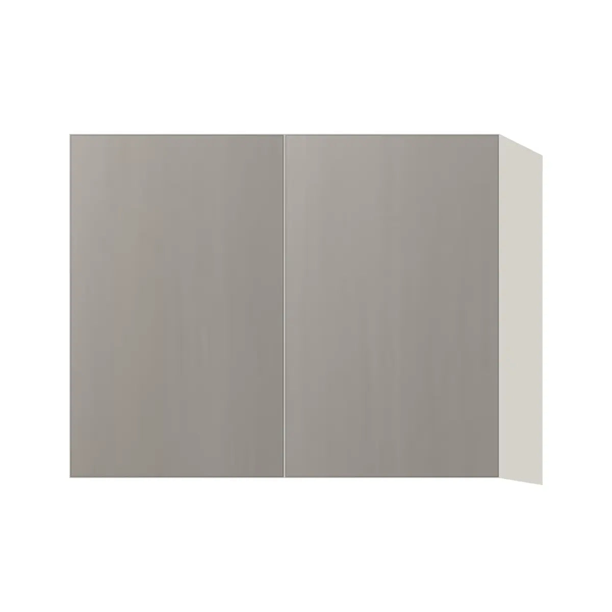 Contemporary 24" deep refrigerator wall cabinet, Fog Oak door, L-Box (Luxury)