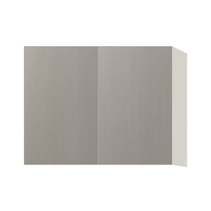 Contemporary 24" deep refrigerator wall cabinet, Fog Oak door, L-Box (Luxury)