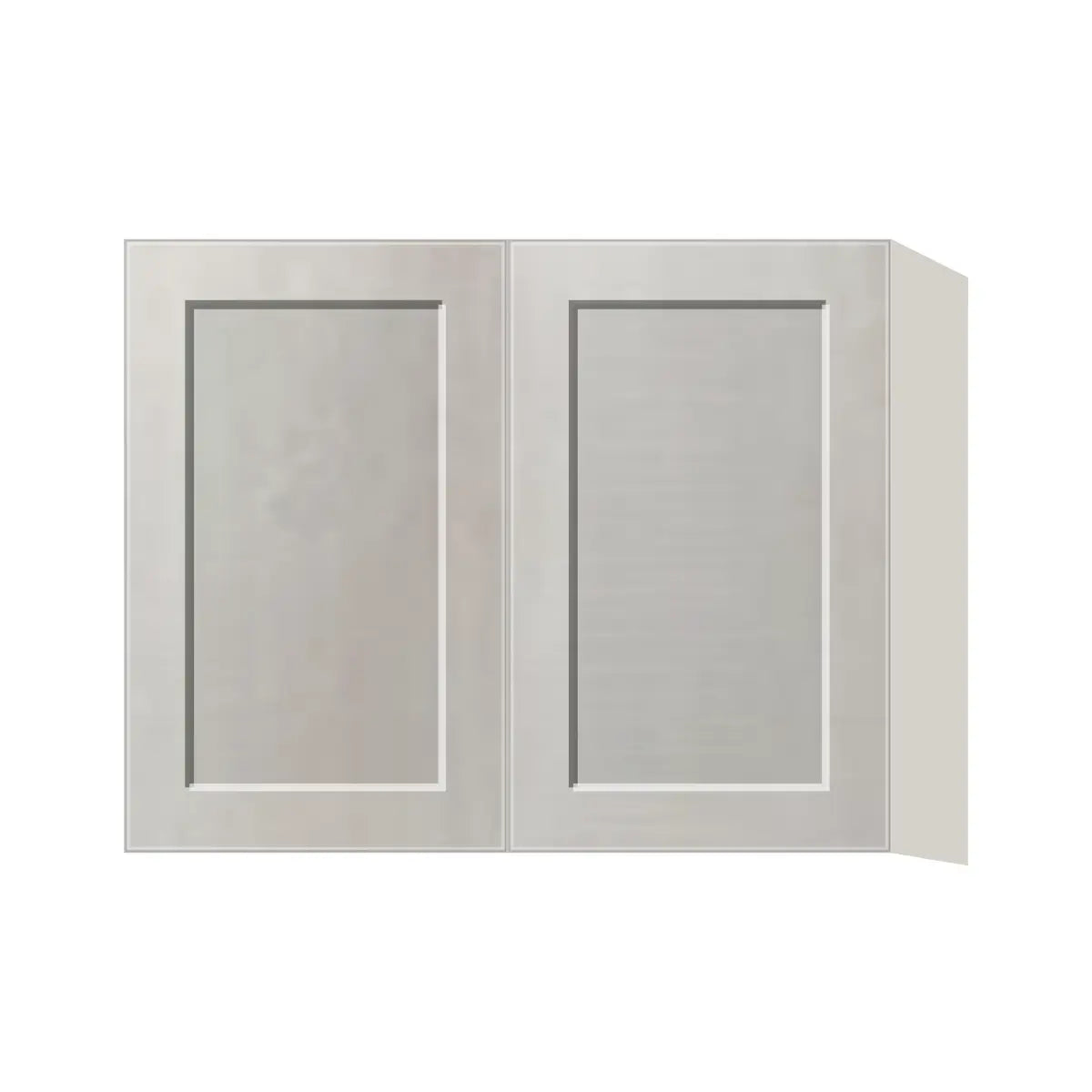 Contemporary 24" deep refrigerator wall cabinet, Genesis Sliced Oak door, L-Box (Luxury)