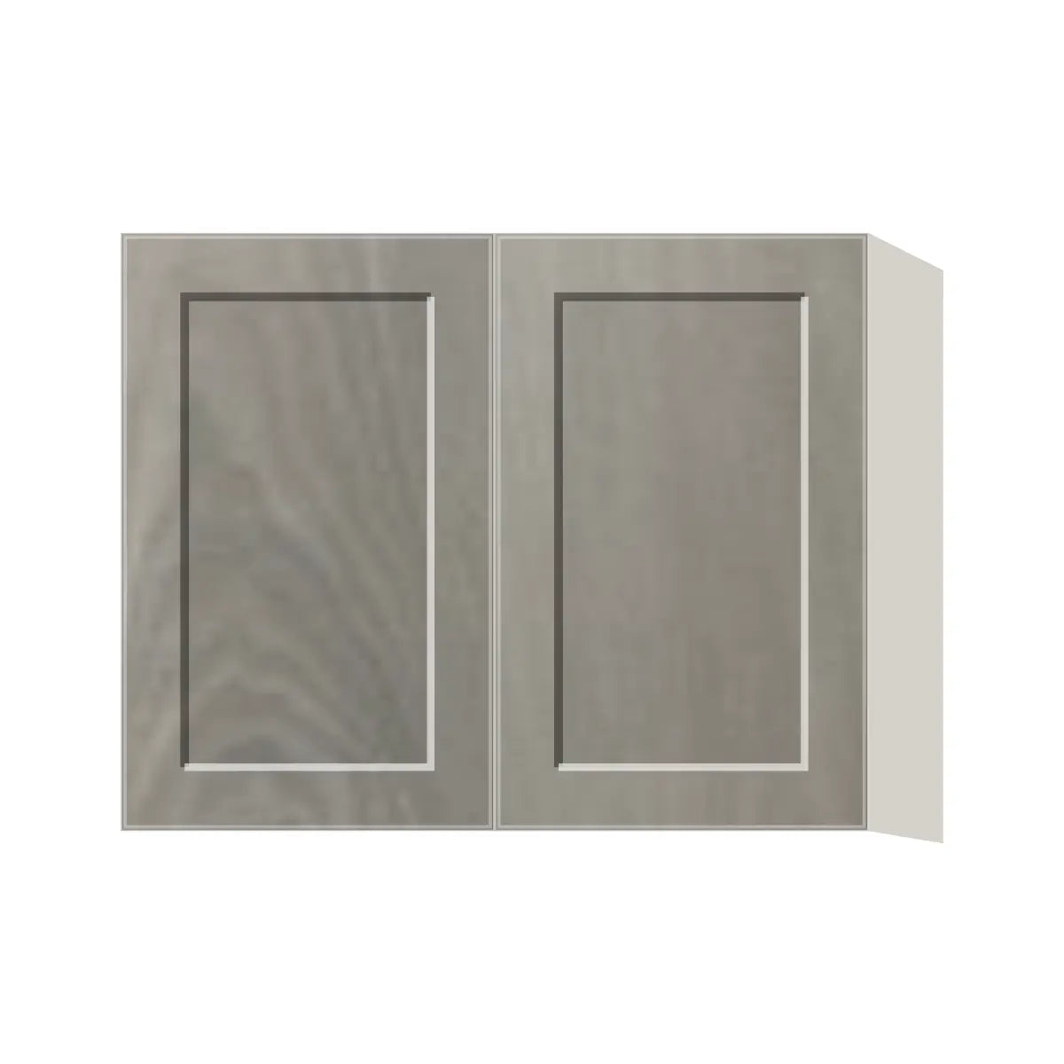 Contemporary 24" deep refrigerator wall cabinet, Genesis Weathered Oak door, L-Box (Luxury)