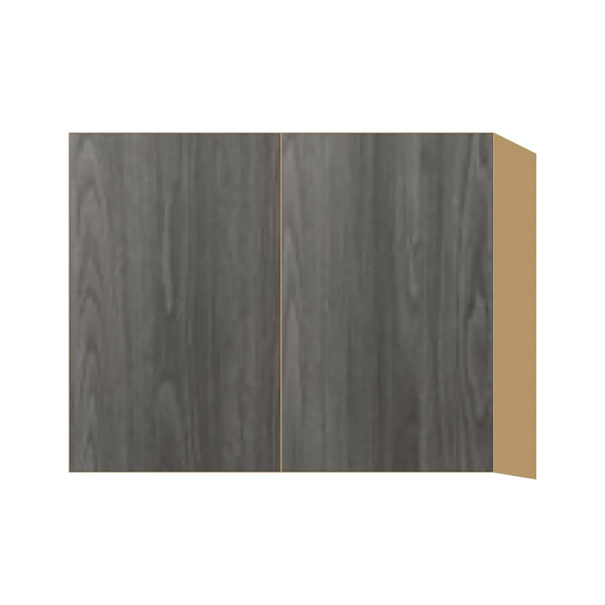 Contemporary 24" deep refrigerator wall cabinet, Indian Light Walnut door, P-Box (Prestige)