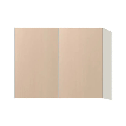 Contemporary 24" deep refrigerator wall cabinet, Maine Oak door, L-Box (Luxury)