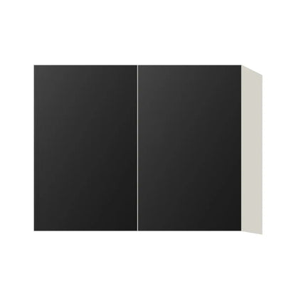 Contemporary 24" deep refrigerator wall cabinet, Matte Black door, L-Box (Luxury)