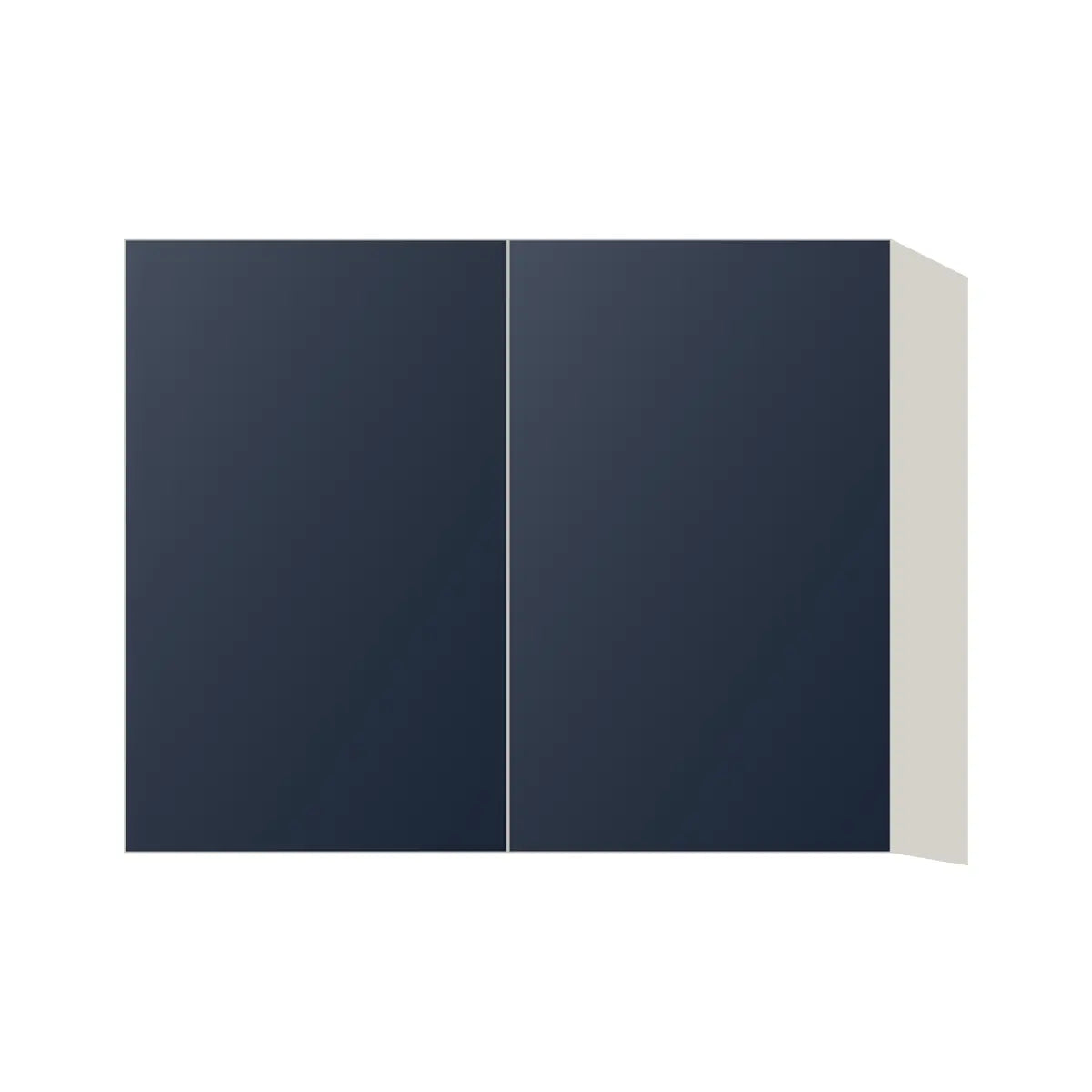 Contemporary 24" deep refrigerator wall cabinet, Matte Blue door, L-Box (Luxury)