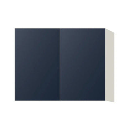 Contemporary 24" deep refrigerator wall cabinet, Matte Blue door, L-Box (Luxury)
