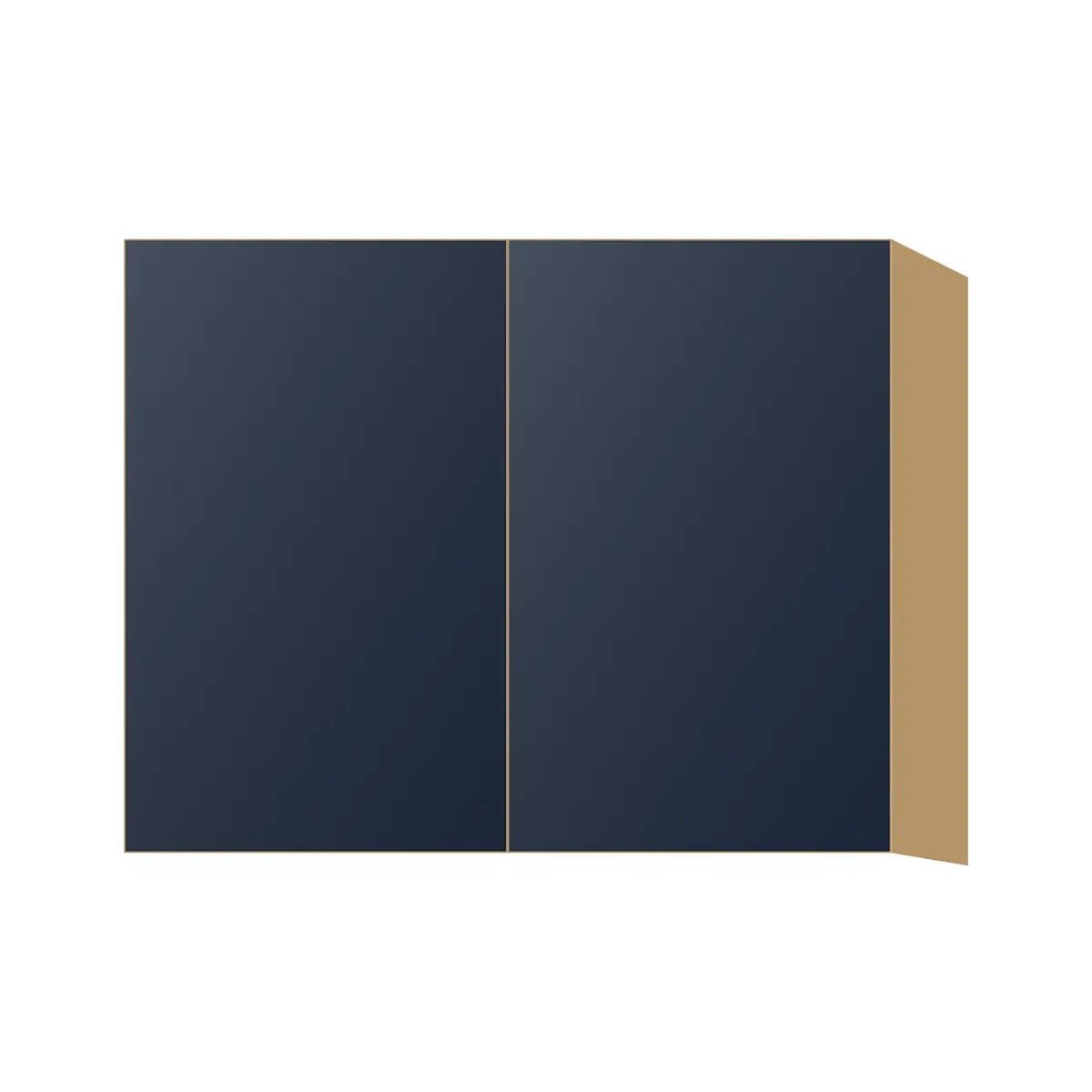 Contemporary 24" deep refrigerator wall cabinet, Matte Blue door, P-Box (Prestige)