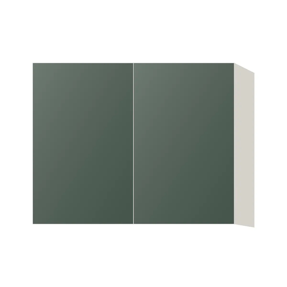 Contemporary 24" deep refrigerator wall cabinet, Matte Olive Green door, L-Box (Luxury)