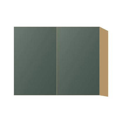 Contemporary 24" deep refrigerator wall cabinet, Matte Olive Green door, P-Box (Prestige)