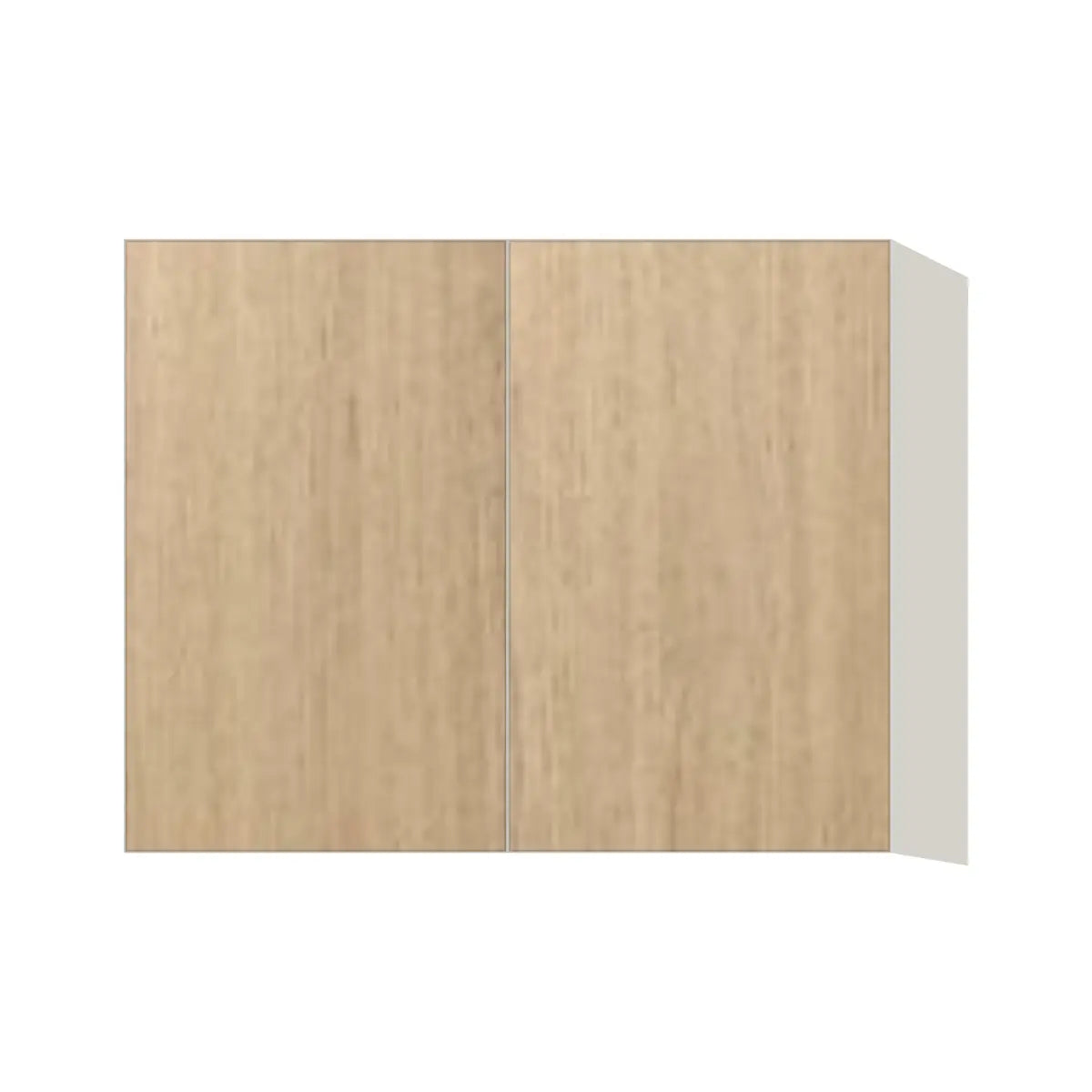 Contemporary 24" deep refrigerator wall cabinet, Modern Oak door, L-Box (Luxury)