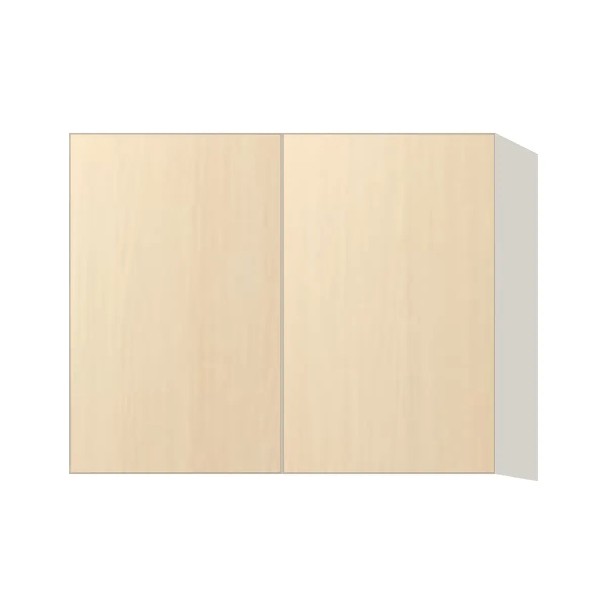 Contemporary 24" deep refrigerator wall cabinet, Riva Oak door, L-Box (Luxury)