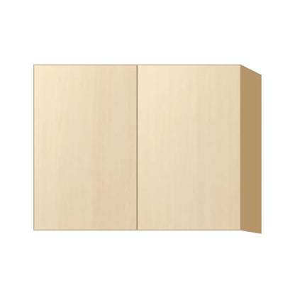 Contemporary 24" deep refrigerator wall cabinet, Riva Oak door, P-Box (Prestige)