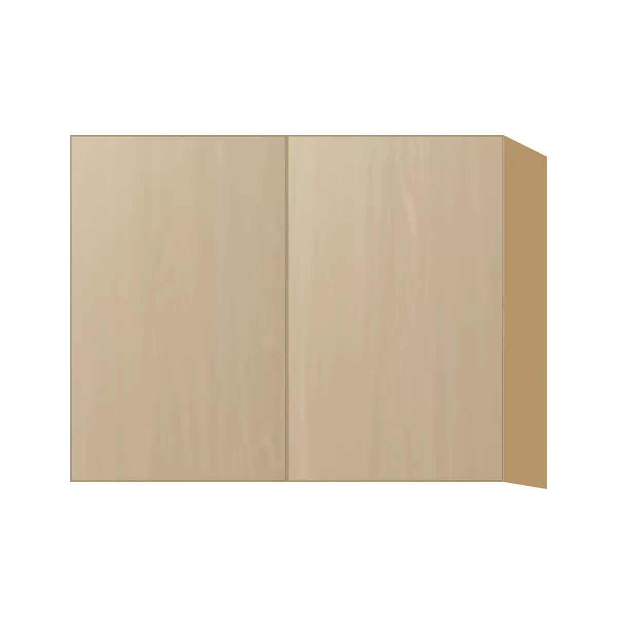 Contemporary 24" deep refrigerator wall cabinet, Swiss Walnut door, P-Box (Prestige)