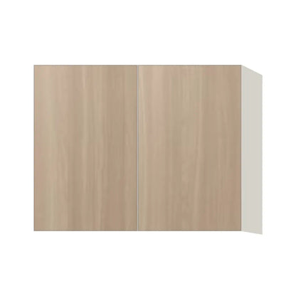 Contemporary 24" deep refrigerator wall cabinet, Vanilla Oak door, L-Box (Luxury)