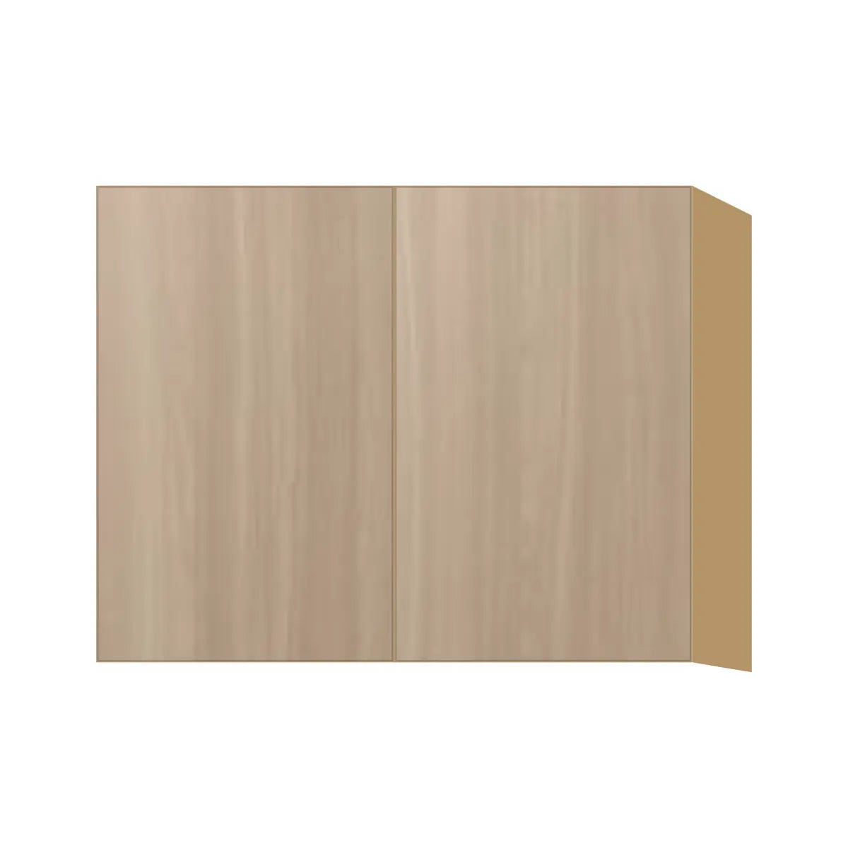 Contemporary 24" deep refrigerator wall cabinet, Vanilla Oak door, P-Box (Prestige)