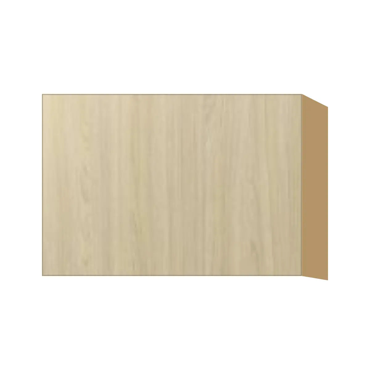 Contemporary stay-lift bridge wall cabinet, Barcelona Light Oak door, P-Box (Prestige)