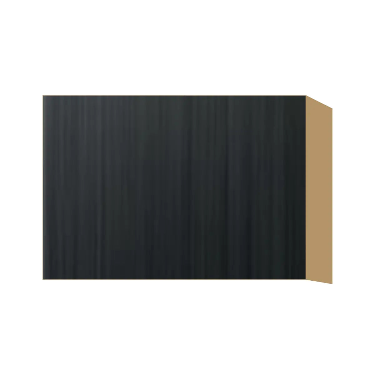 Contemporary stay-lift bridge wall cabinet, Black Grain door, P-Box (Prestige)