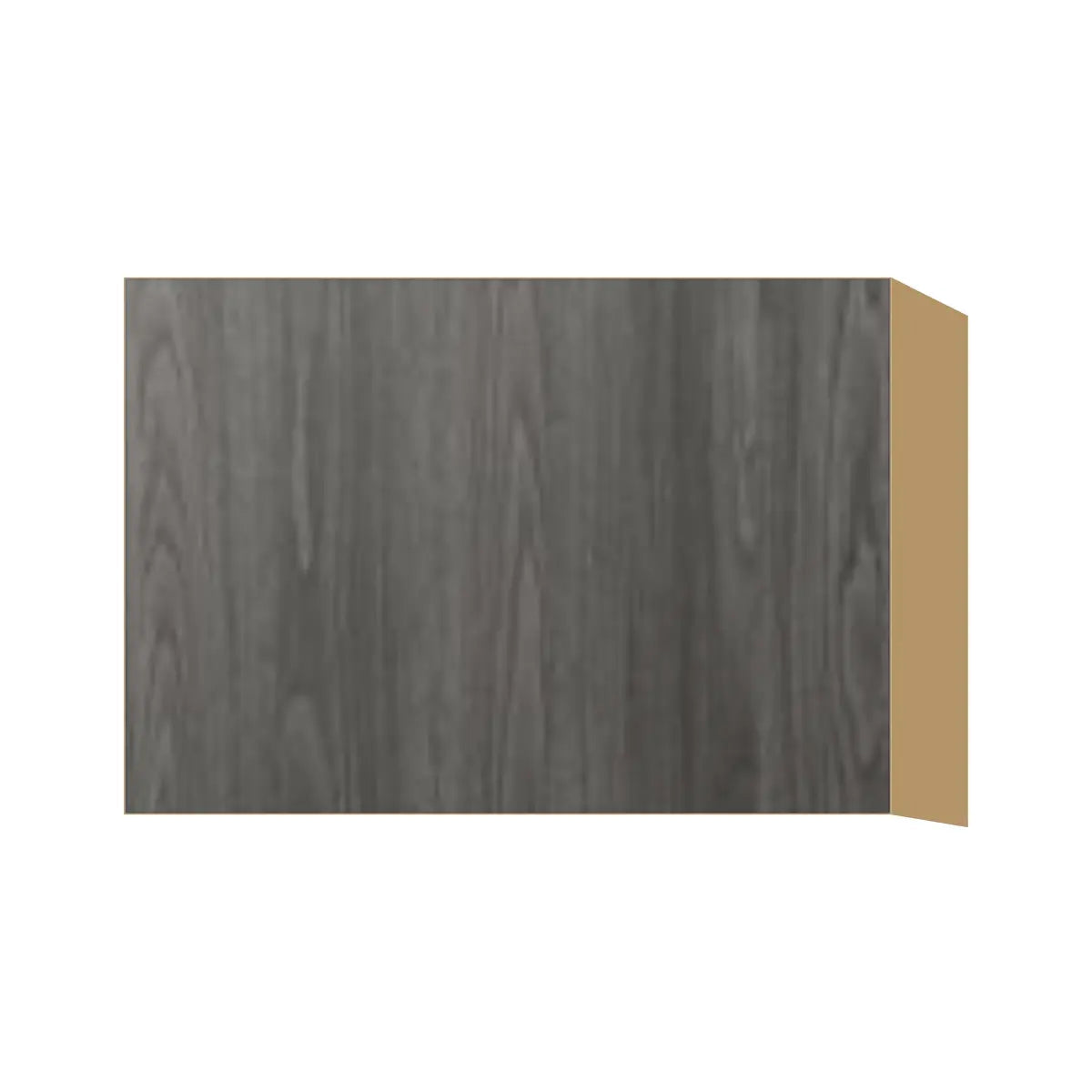 Contemporary stay-lift bridge wall cabinet, Indian Light Walnut door, P-Box (Prestige)