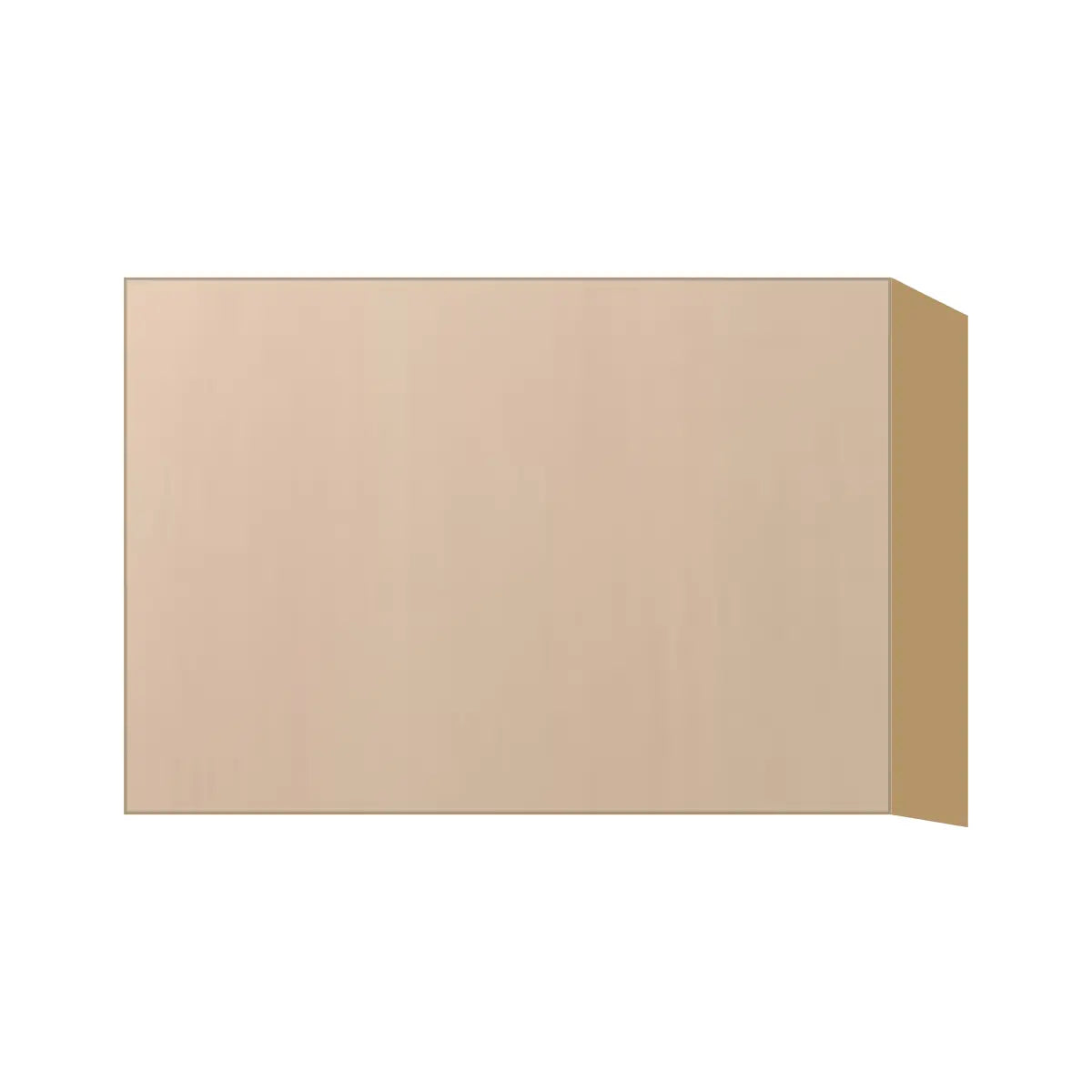 Contemporary stay-lift bridge wall cabinet, Maine Oak door, P-Box (Prestige)