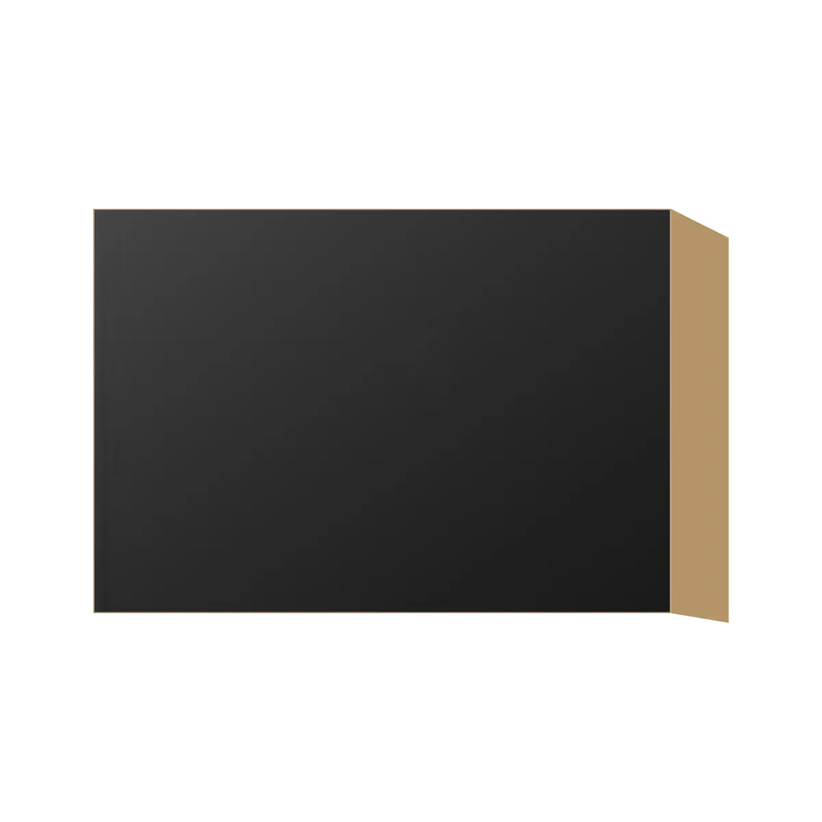 Contemporary stay-lift bridge wall cabinet, Matte Black door, P-Box (Prestige)