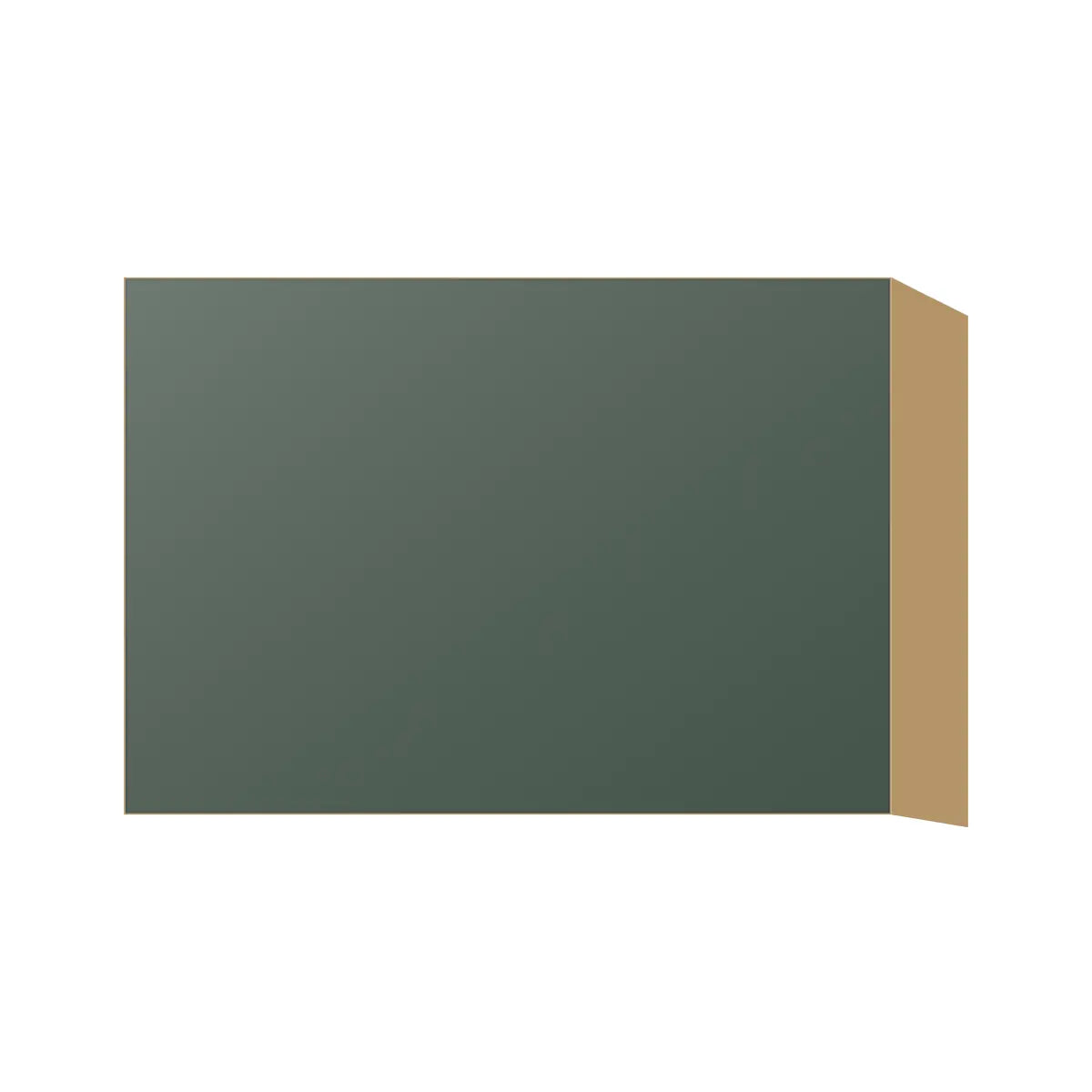Contemporary stay-lift bridge wall cabinet, Matte Olive Green door, P-Box (Prestige)