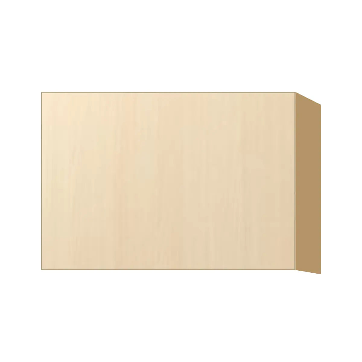 Contemporary stay-lift bridge wall cabinet, Riva Oak door, P-Box (Prestige)