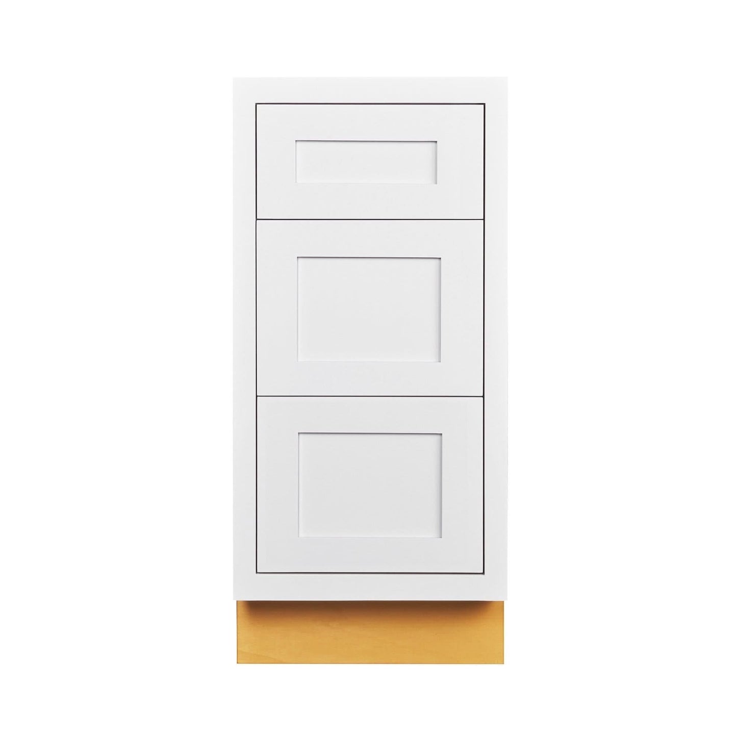 3 Drawer Base Cabinet - 12", 15", 18", 21", 24", 27", 30", 33" & 36" Custom Inset