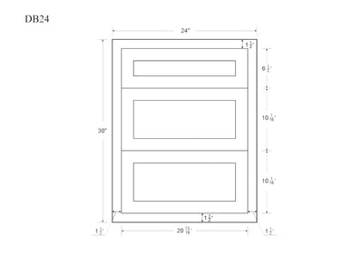 White Oak Shaker Inset Drawer Base Cabinet - 12", 15", 18", 21", 24" & 27" - Special Order