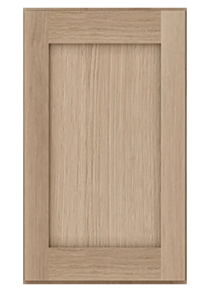 Trash Can Pull Out Full Door Base Cabinet Natural Color 17ROS - Redondo White Oak Shaker 1-1/4" Overlay 15" and 18" Wide