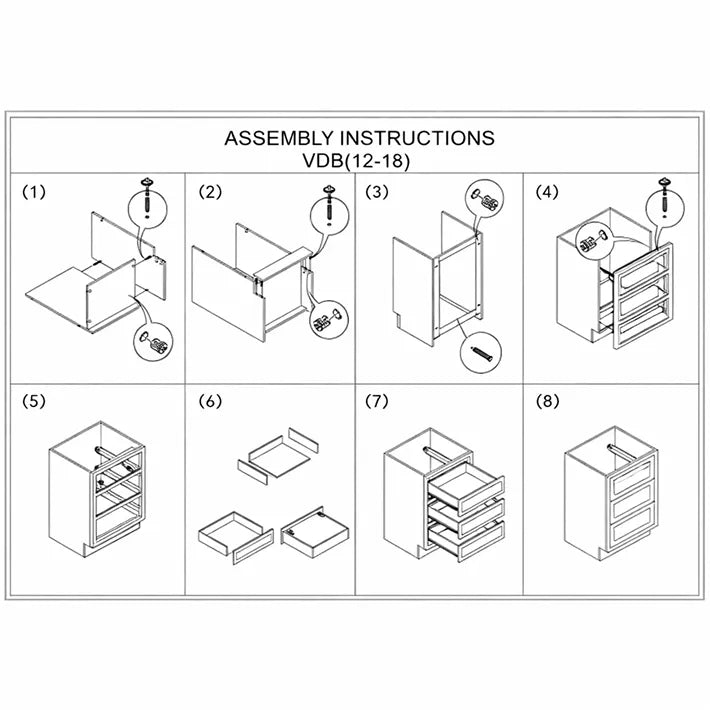 Assembly Instructions for Vanity Desk Drawer