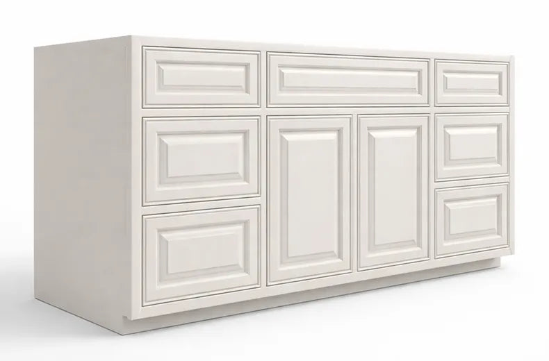 Vintage White Inset Vanity Bathroom Cabinets