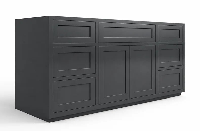 Dark Gray Inset Vanity Bathroom Cabinets
