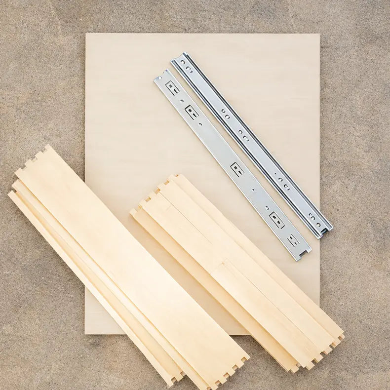 Shelf Bottom and Dovetail Sides, Glides