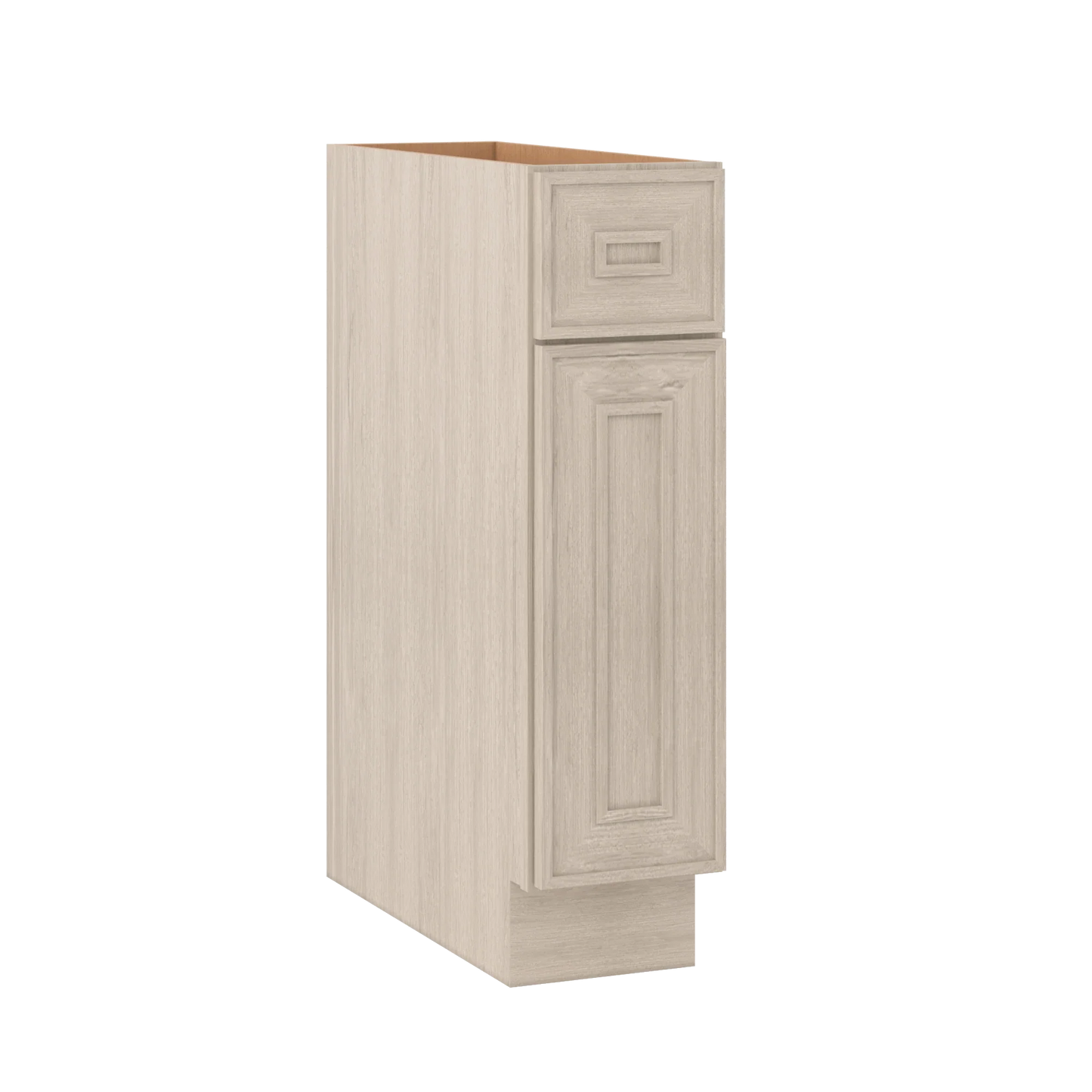 Ivory Elegant Craftsman Shaker B09 base cabinet – close angle view, RTA kitchen cabinet