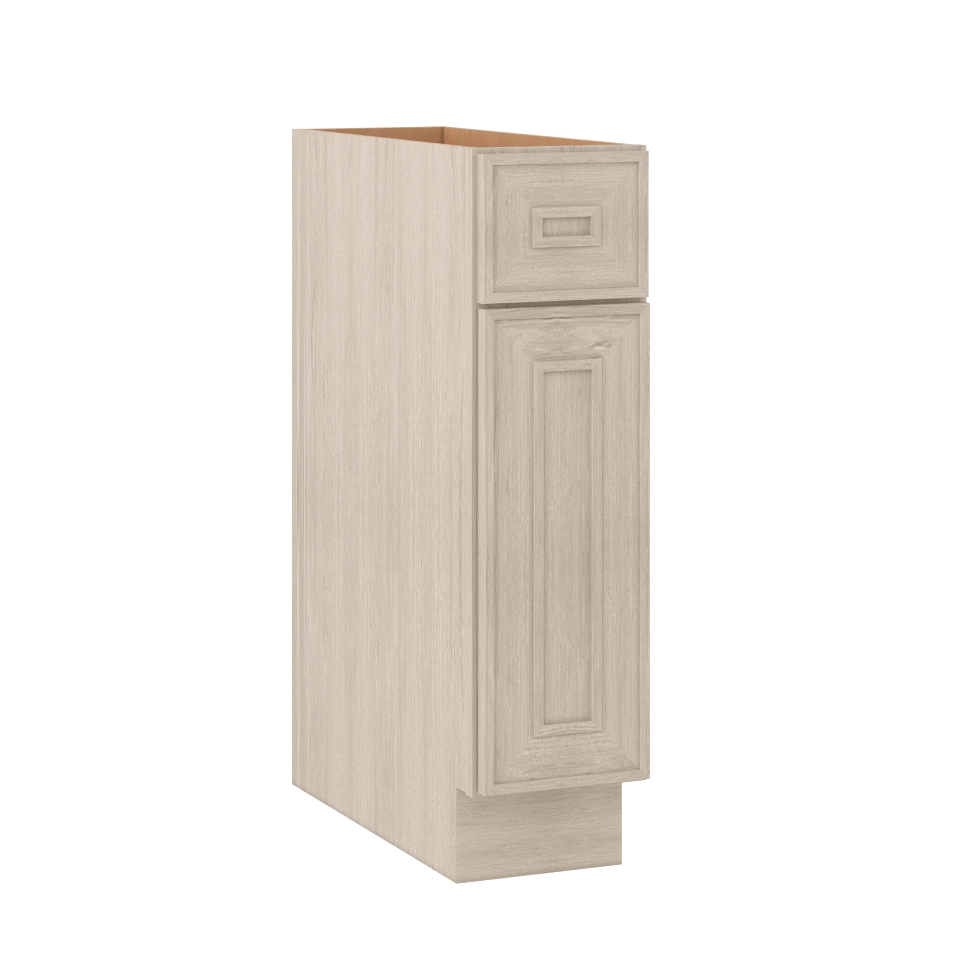 Ivory Elegant Craftsman Shaker B09 base cabinet – close angle view, RTA kitchen cabinet
