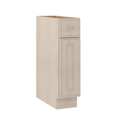 Ivory Elegant Craftsman Shaker B09 base cabinet – close angle view, RTA kitchen cabinet